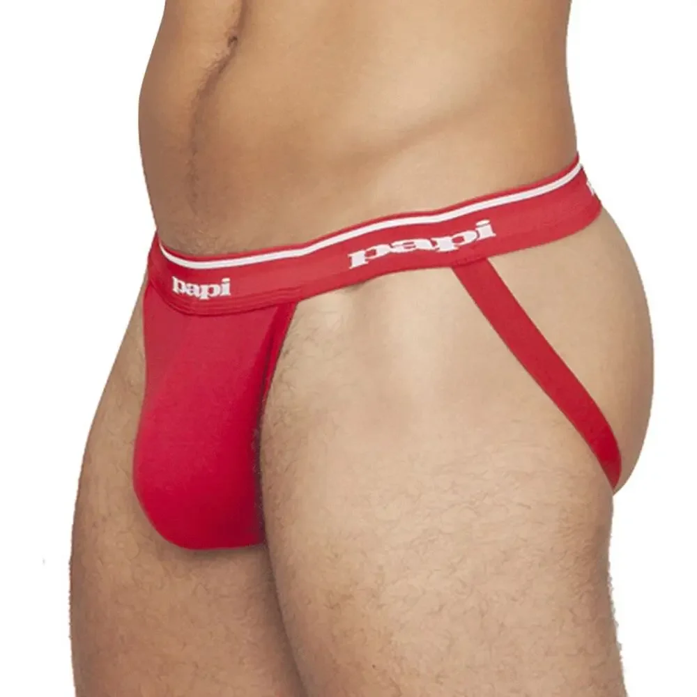 Papi Rib Jockstrap Red XL Extra Large